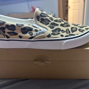 Leopard Print Slip-On Sneakers